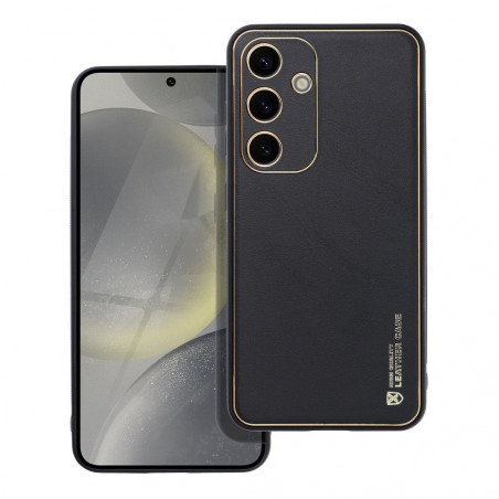 Samsung Galaxy S24 Hülle Leather Schwarz
