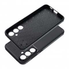 Samsung Galaxy S23 FE Hülle Carbon premium Elegant  Schwarz