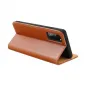 Samsung Galaxy S23 FE Book Handytaschen Leather case SMART PRO Elegant  Braun