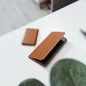 Samsung Galaxy S23 FE Book Handytaschen Leather case SMART PRO Elegant  Braun