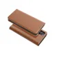 Samsung Galaxy S23 FE Book Handytaschen Leather case SMART PRO Elegant  Braun