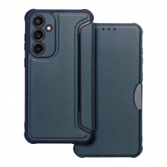 Samsung Galaxy S23 FE Book Handytaschen Razor Book Kohlenstoff-Faser, Kohlenstoffmuster  Blau