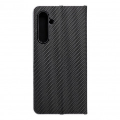 Samsung Galaxy S23 FE Book Handytaschen LUNA Book Carbon Kohlenstoff-Faser, Elegant  Schwarz