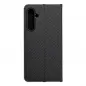 Samsung Galaxy S23 FE Book Handytaschen LUNA Book Carbon Kohlenstoff-Faser, Elegant  Schwarz