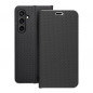 Samsung Galaxy S23 FE Book Handytaschen LUNA Book Carbon Kohlenstoff-Faser, Elegant  Schwarz