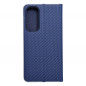 Samsung Galaxy A35 Book Handytaschen LUNA Book Carbon Kohlenstoff-Faser, Elegant  Blau