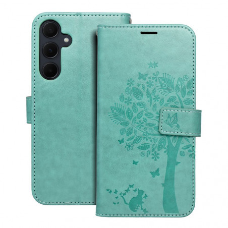 Samsung Galaxy A35 Book Handytaschen MEZZO Book Baum  Grün 