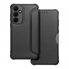 Samsung Galaxy A35 Book Handytaschen Razor Book Kohlenstoff-Faser, Kohlenstoffmuster  Schwarz