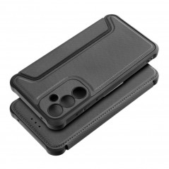 Samsung Galaxy A35 Book Handytaschen Razor Book Kohlenstoff-Faser, Kohlenstoffmuster  Schwarz
