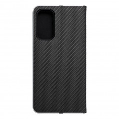 Samsung Galaxy A15 5G Book Handytaschen LUNA Book Carbon Kohlenstoff-Faser, Elegant  Schwarz