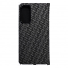 Samsung Galaxy A25 5G Book Handytaschen LUNA Book Carbon Kohlenstoff-Faser, Elegant  Schwarz