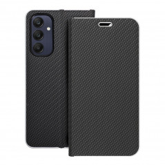 Samsung Galaxy A25 5G Book Handytaschen LUNA Book Carbon Kohlenstoff-Faser, Elegant  Schwarz