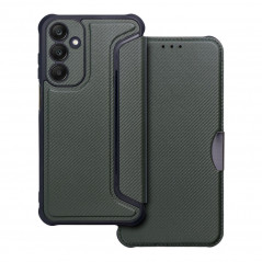 Samsung Galaxy A25 5G Book Handytaschen Razor Book Kohlenstoff-Faser, Kohlenstoffmuster  Dunkelgrün