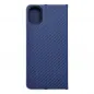 Samsung Galaxy A05 Book Handytaschen LUNA Book Carbon Kohlenstoff-Faser, Elegant  Blau