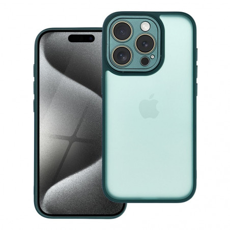 Apple iPhone 15 Pro Hülle VARIETE Elegant  Dunkelgrün