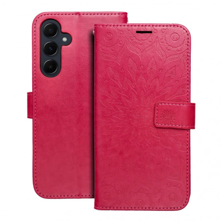 Samsung Galaxy A55 Book Handytaschen MEZZO Book Mandala  Magenta