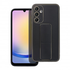 Samsung Galaxy A25 5G Hülle LEATHER Case Kickstand Schwarz