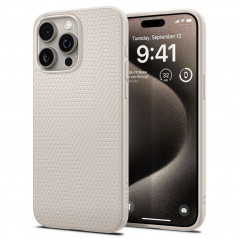 Apple iPhone 15 Pro Max Hülle Spigen  Liquid Air Natürliches Titan