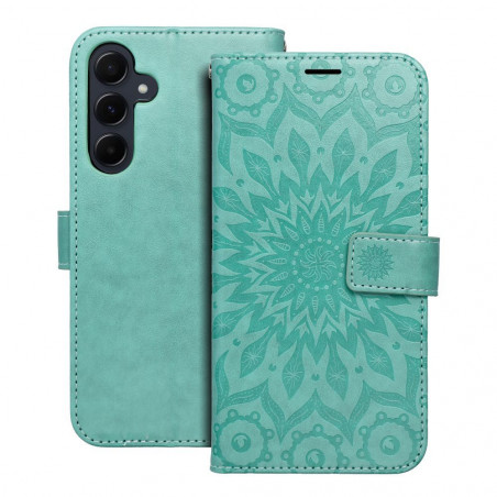 Samsung Galaxy A55 Book Handytaschen MEZZO Book Mandala  Grün