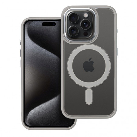 Apple iPhone 15 Pro Hülle Color Edge Mag MagSAFE  Titangrau