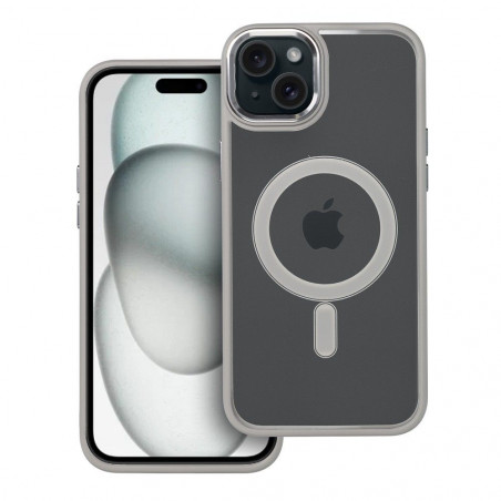 Apple iPhone 15 Plus Hülle Color Edge Mag MagSAFE  Titangrau