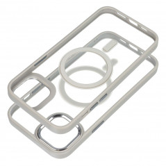 Apple iPhone 15 Plus Hülle Color Edge Mag MagSAFE  Titangrau