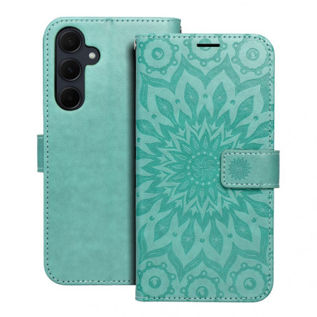 Samsung Galaxy A35 Book Handytaschen MEZZO Book Mandala  Grün