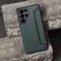 Samsung Galaxy A35 Book Handytaschen Razor Book Kohlenstoff-Faser, Kohlenstoffmuster  Dunkelgrün