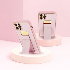 Samsung Galaxy A05 Hülle LEATHER Case Kickstand Rosa