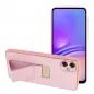 Samsung Galaxy A05 Hülle LEATHER Case Kickstand Rosa