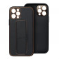 Samsung Galaxy A05 Hülle LEATHER Case Kickstand Schwarz