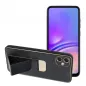 Samsung Galaxy A05 Hülle LEATHER Case Kickstand Schwarz