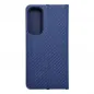 Samsung Galaxy A55 Book Handytaschen LUNA Book Carbon Kohlenstoff-Faser, Elegant  Blau