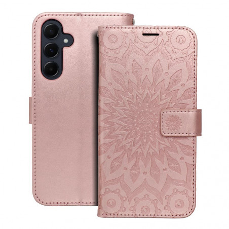 Samsung Galaxy A55 Book Handytaschen MEZZO Book Mandala  Roségold