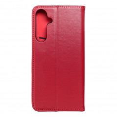 Samsung Galaxy A55 Book Handytaschen Leather case SMART PRO Elegant  Rotwein