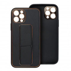 Samsung Galaxy A15 5G Hülle LEATHER Case Kickstand Schwarz