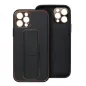 Samsung Galaxy A15 5G Hülle LEATHER Case Kickstand Schwarz