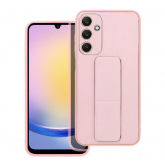 Samsung Galaxy A25 5G Hülle LEATHER Case Kickstand Rosa