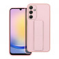 Samsung Galaxy A25 5G Hülle LEATHER Case Kickstand Rosa