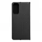 Samsung Galaxy A05s Book Handytaschen LUNA Book Carbon Kohlenstoff-Faser, Elegant  Schwarz