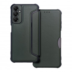 Samsung Galaxy A05s Book Handytaschen Razor Book Kohlenstoff-Faser, Kohlenstoffmuster  Dunkelgrün