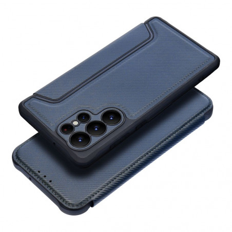 Samsung Galaxy A05s Book Handytaschen Razor Book Kohlenstoff-Faser, Kohlenstoffmuster  Blau