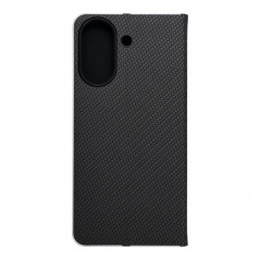XIAOMI Redmi 13C Book Handytaschen LUNA Book Carbon Kohlenstoff-Faser, Elegant  Schwarz