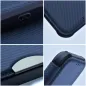XIAOMI Redmi 13C Book Handytaschen Razor Book Kohlenstoff-Faser, Kohlenstoffmuster  Blau