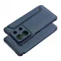 XIAOMI Redmi Note 13 5G Book Handytaschen Razor Book Kohlenstoff-Faser, Kohlenstoffmuster  Blau