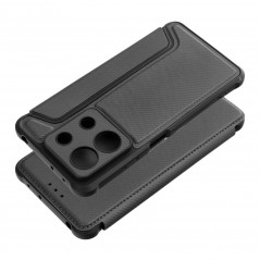 XIAOMI Redmi Note 13 5G Book Handytaschen Razor Book Kohlenstoff-Faser, Kohlenstoffmuster  Schwarz