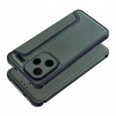 XIAOMI Redmi Note 13 Pro Plus 5G Book Handytaschen Razor Book Kohlenstoff-Faser, Kohlenstoffmuster  Dunkelgrün