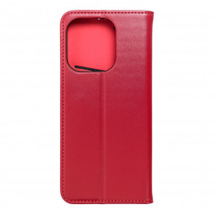 XIAOMI Redmi Note 13 4G Book Handytaschen Leather case SMART PRO Elegant  Rotwein