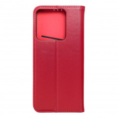 XIAOMI Redmi Note 13 5G Book Handytaschen Leather case SMART PRO Elegant  Rotwein