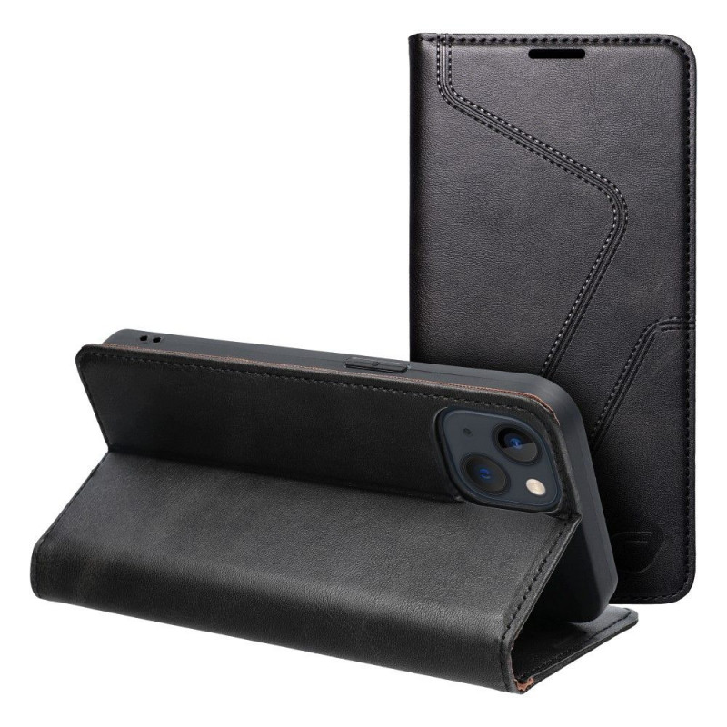 Apple iPhone 13 Book Handytaschen Forcell F-PROTECT RFID Blocker Book Elegant  Schwarz